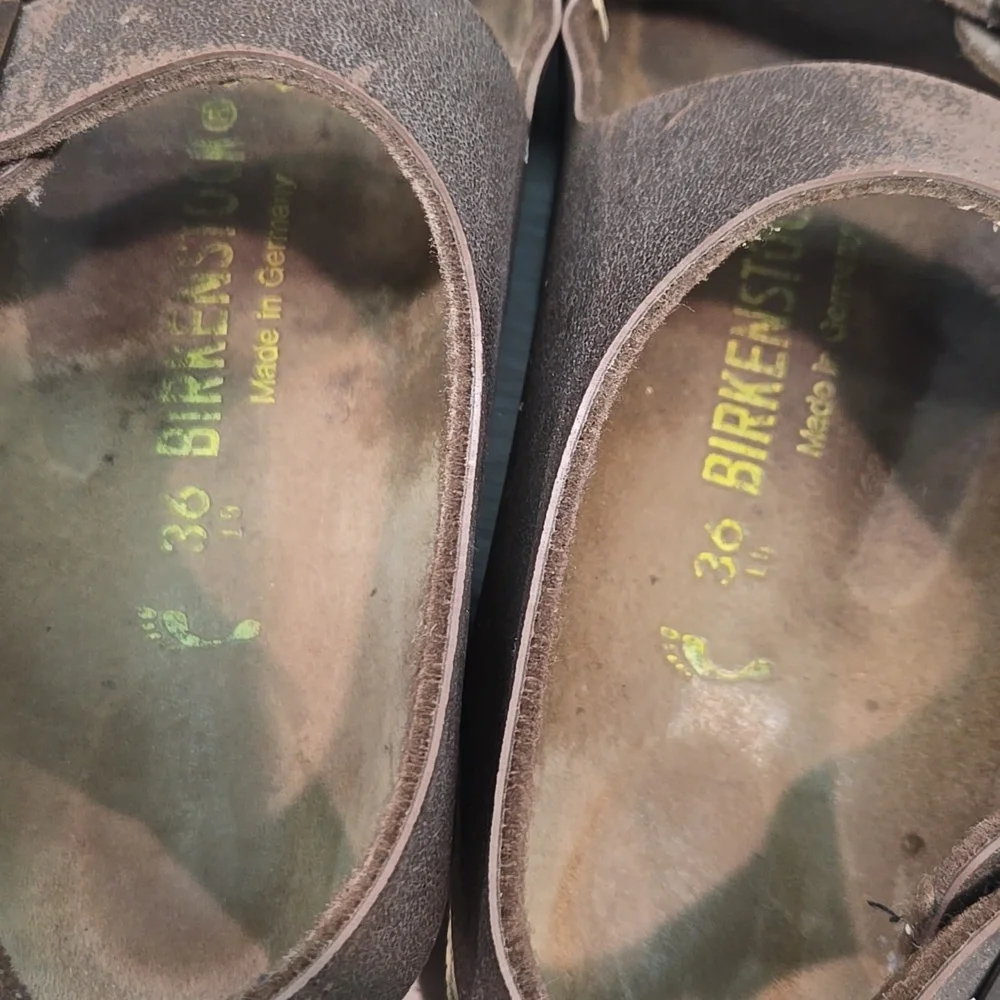 Birkenstock Women Milano Brown Suede Sandals Shoes Sz 36/5 Narrow